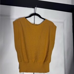 Mustard Yellow Sleeveless Knit Top